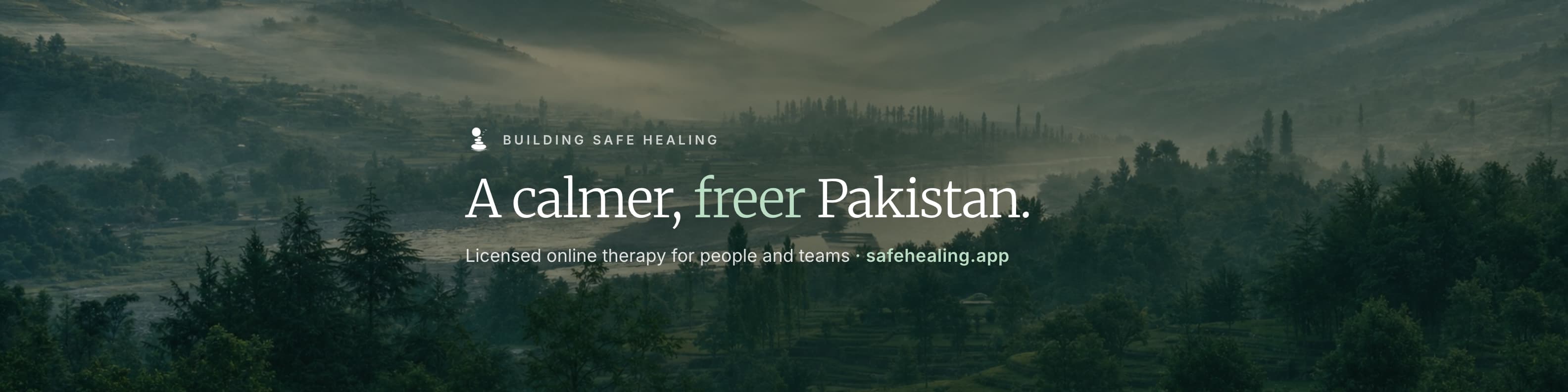 LinkedIn banner: A calmer, freer Pakistan